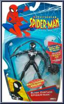 Spider-Man (Black Costume) (Wall-Sticking Webline) from Spectacular Spider-Man (Animated) - Basic Series manufactured by Hasbro [Front]