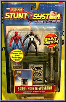 Spiral Spin Newsstand from Spider-Man (2000) - Stunt System - Series 1 manufactured by Toy Biz [Front]