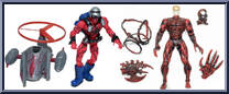 Carnage (Unleashed) & Spidey (Web Commando) from Spider-Man - Canadian 2-Pack - Series 5 manufactured by Toy Biz [Loose]