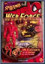 Daredevil (Tank Attack) from Spider-Man - Web Force manufactured by Toy Biz [Front]