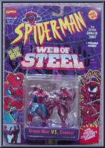 Spider-Man vs Carnage from Spider-Man - Web of Steel manufactured by Toy Biz [Front]