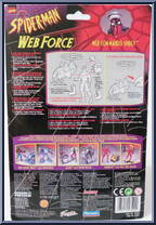 Spidey (Web Commando) from Spider-Man - Web Force manufactured by Toy Biz [Back]