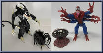 Venom vs. Spider-Man - Venom The Symbiote and Doppelganger Spider from Spider-Man - Canadian 2-Pack - Venom vs. Spider-Man manufactured by Toy Biz [Loose]