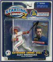Alex Rodriguez (Extended) from Starting Lineup - Baseball - 2001 Series manufactured by Kenner [Front]