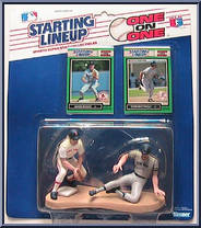 Wade Boggs / Don Mattingly from Starting Lineup - Baseball - One on One - 1989 manufactured by Kenner [Front]