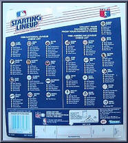 Ellis Burks from Starting Lineup - Baseball - 1988 Series manufactured by Kenner [Back]