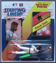 Felix Jose (Cardinals) from Starting Lineup - Baseball - 1992 Series manufactured by Kenner [Front]