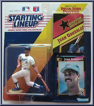 Juan Gonzalez (Rangers) from Starting Lineup - Baseball - 1992 Series manufactured by Kenner [Front]