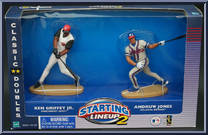 Ken Griffey Jr / Andruw Jones from Starting Lineup - Baseball - Classic Doubles - 2001 manufactured by Kenner [Front]