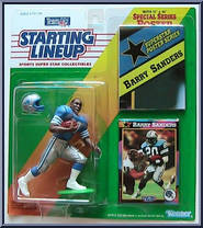 Barry Sanders from Starting Lineup - Football - 1992 Series manufactured by Kenner [Front]