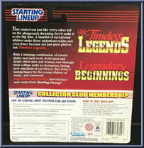 Muhammad Ali from Starting Lineup - Timeless Legends - 1998 Series manufactured by Kenner [Back]