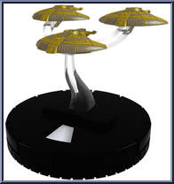1st Wave Attack Fighters from Star Trek - HeroClix - Tactics IV manufactured by WizKids [Loose]