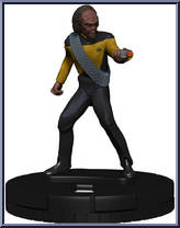 Lt. Worf from Star Trek - HeroClix - Away Team: Next Generation manufactured by WizKids [Loose]