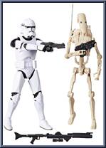 Phase II Clone Trooper & Battle Droid from Star Wars - Black Series (2020) - Clone Wars manufactured by Hasbro [Loose]