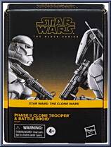 Phase II Clone Trooper & Battle Droid from Star Wars - Black Series (2020) - Clone Wars manufactured by Hasbro [Front]