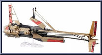 Enfys Nest's Swoop Bike (with Enfys Nest) from Star Wars - Black Series - Red - 6" Scale - Vehicles manufactured by Hasbro [Loose]