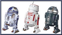 Red Squadron (R2-D2, R5-D8, & R2-X2) from Star Wars - Black Series - Red - 6" Scale - Exclusives manufactured by Hasbro [Loose]