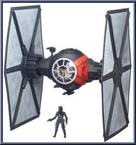 First Order Special Forces TIE Fighter (with First Order TIE Pilot) from Star Wars - Black Series - Red - 6" Scale - Vehicles manufactured by Hasbro [Loose]