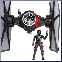 First Order Special Forces Tie Fighter from Star Wars - Black Series - Red - 3.75" Scale - Vehicles manufactured by Hasbro [Loose]