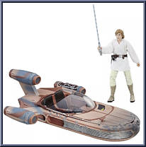 X-34 Landspeeder (with Luke Skywalker) from Star Wars - Black Series - Red - 6" Scale - Vehicles manufactured by Hasbro [Loose]