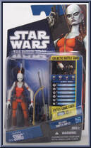Aurra Sing from Star Wars - Clone Wars (2008) - Battle Game Cards manufactured by Hasbro [Front]