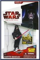Darth Sidious from Star Wars - Clone Wars (2008) - White / Red Cards manufactured by Hasbro [Front]