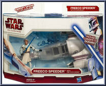 Freeco Speeder / Obi-Wan Kenobi from Star Wars - Clone Wars (2008) - Vehicles manufactured by Hasbro [Front]