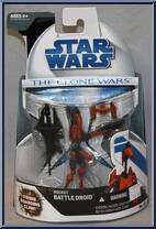 Rocket Battle Droid from Star Wars - Clone Wars (2008) - White / Blue Cards manufactured by Hasbro [Front]