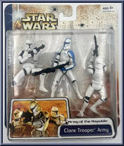 Clone Trooper Army (Blue) from Star Wars - Clone Wars (Animated) - Army of the Republic manufactured by Hasbro [Front]