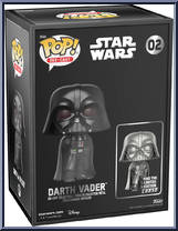 Darth Vader (Silver) (Chase) from Star Wars - Pop! Die-Cast manufactured by Funko [Back]