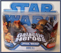 Jar Jar Binks / Destroyer Droid from Star Wars - Galactic Heroes - Wave 17 manufactured by Hasbro [Front]