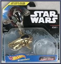 Boba Fett's Slave I (Gold) from Star Wars - Hot Wheels Starships - Rogue One manufactured by Mattel [Front]