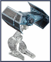 Darth Vader's TIE Advanced X1 Prototype from Star Wars - Hot Wheels Starships - Black Card / White Letters manufactured by Mattel [Loose]