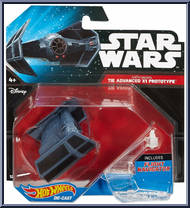 Darth Vader's TIE Advanced X1 Prototype from Star Wars - Hot Wheels Starships - Black Card / White Letters manufactured by Mattel [Front]