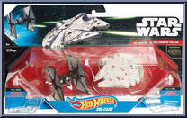 First Order Tie Fighter vs. Millenium Flacon from Star Wars - Hot Wheels Starships - 2-Packs manufactured by Mattel [Front]