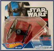 First Order TIE Fighter from Star Wars - Hot Wheels Starships - Black Card / White Letters manufactured by Mattel [Front]