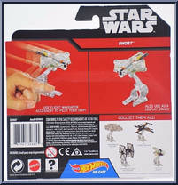 Ghost from Star Wars - Hot Wheels Starships - Black Card / White Letters manufactured by Mattel [Back]