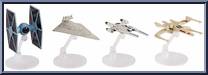 Hero & Villain Starship 4-Pack from Star Wars - Hot Wheels Starships - Box Sets manufactured by Mattel [Loose]