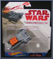 Imperial Combat Assault Tank from Star Wars - Hot Wheels Starships - White Card / Red Letters manufactured by Mattel [Front]