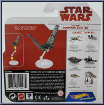 Kylo Ren's Command Shuttle from Star Wars - Hot Wheels Starships - White Card / Red Letters manufactured by Mattel [Back]