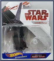 Kylo Ren's Command Shuttle from Star Wars - Hot Wheels Starships - White Card / Red Letters manufactured by Mattel [Front]
