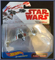 Poe's Ski Speeder from Star Wars - Hot Wheels Starships - White Card / Red Letters manufactured by Mattel [Front]