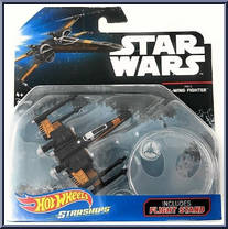 Poe's X-Wing Fighter (Wings Opened) from Star Wars - Hot Wheels Starships - Rogue One manufactured by Mattel [Front]