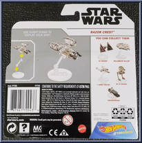 Razor Crest from Star Wars - Hot Wheels Starships - White Card / Black Letters manufactured by Mattel [Back]