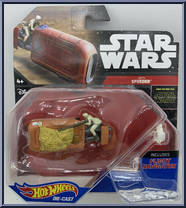 Rey's Speeder from Star Wars - Hot Wheels Starships - Black Card / White Letters manufactured by Mattel [Front]