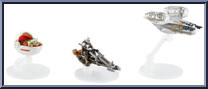 Speeder / Razor Crest / Hover Pram from Star Wars - Hot Wheels Starships - 3-Packs manufactured by Mattel [Loose]