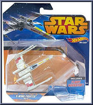 X-Wing Fighter Red 5 from Star Wars - Hot Wheels Starships - Blue Card / Yellow Letters manufactured by Mattel [Front]