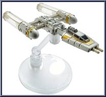 Y-Wing Fighter from Star Wars - Hot Wheels Starships - White Card / Red Letters manufactured by Mattel [Loose]