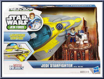 Anakin Skywalker's Jedi Starfighter (with R2-D2) from Star Wars - Jedi Force - White Packaging manufactured by Hasbro [Front]