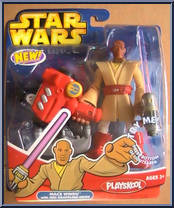 Mace Windu (with Jedi Grappling Hook) from Star Wars - Jedi Force - Blue Packaging manufactured by Hasbro [Front]